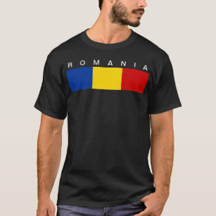 Camiseta Símbolo longo da bandeira do país de Romania