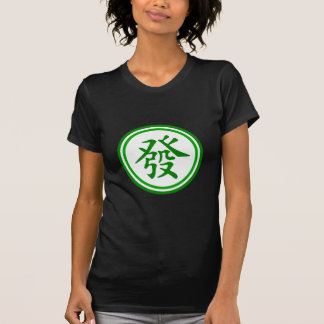 Camiseta Símbolo Lucky Mahjong - Verde e Branco
