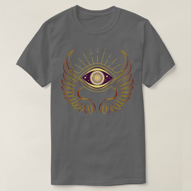 Camiseta Símbolo Mágico de Olho Escuro do Animo Occulto (Frente do Design)