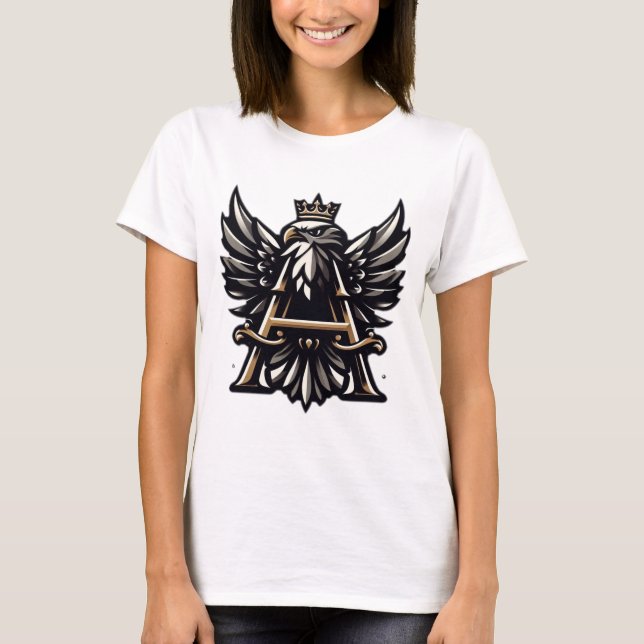 Camiseta Símbolo Majestoso: A Águia Crowned e o Negrito (Frente)