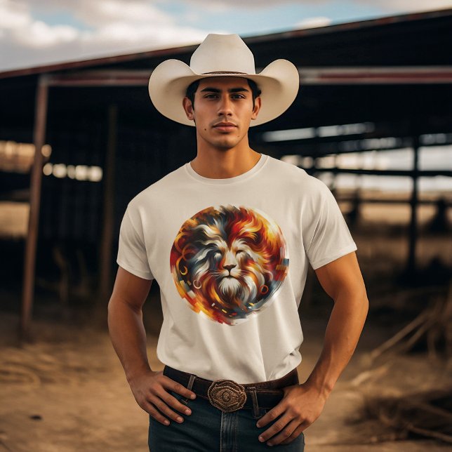 Camiseta Símbolo Majestoso Leo Zodiac (Criador carregado)