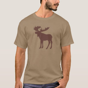 Camiseta Símbolo marrom simples dos alces