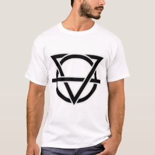 Camiseta Símbolo Mínimo do Vazio Logotipo de Moda Urbana Es
