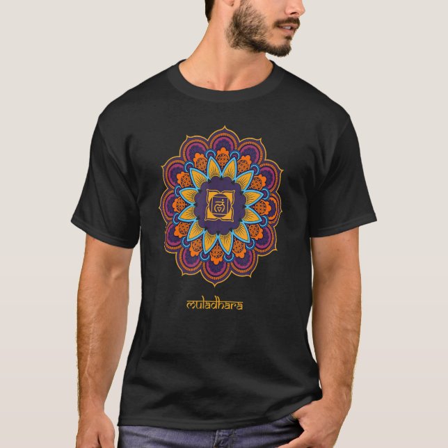 Camiseta Símbolo Muladhara Hindu Mandala Chakra (Frente)