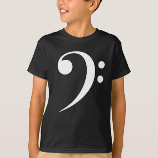 Camiseta Símbolo Musical de Clave de Fá em Branco Amante da