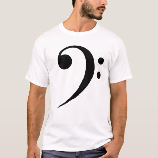 Camiseta Símbolo Musical de Clef de Fá Minimalista Músico