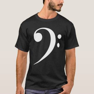 Camiseta Símbolo Musical de Fá Clave de Dó Branco Amante da