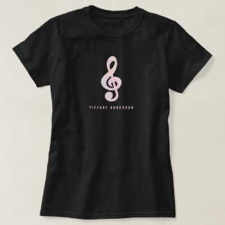 Camiseta Símbolo Musical Pink Pastel Música Arte Monograma