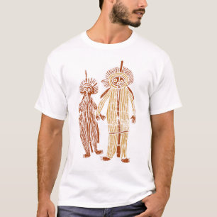 Camiseta símbolo nativo da arte original petroglicph austra