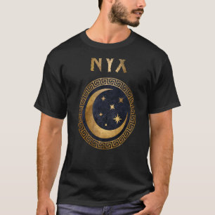 Camiseta Símbolo Nyx Grego da Deusa da Noite