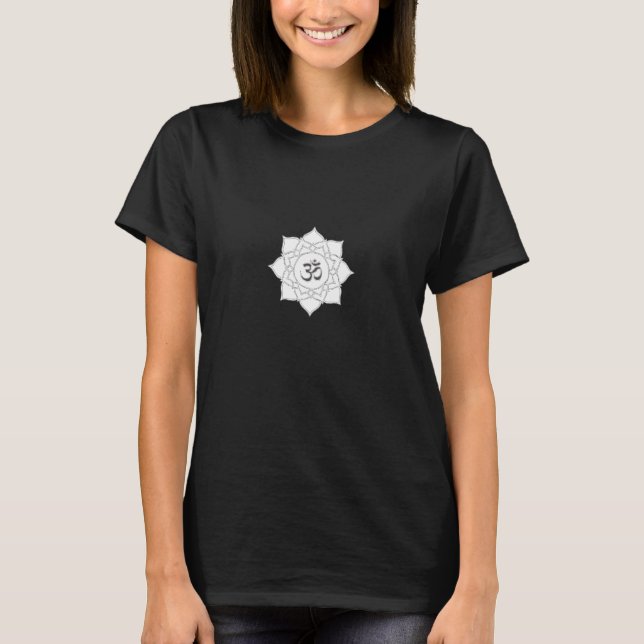 Camiseta Símbolo Om da Flor de Lotus (Frente)
