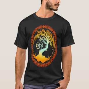 Camiseta Símbolo Om e Yggdrasil Espiritual