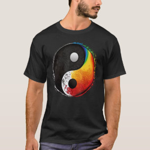Camiseta Símbolo orgulho gay Yin Yang LGBTQ Taijitu Yin Yan