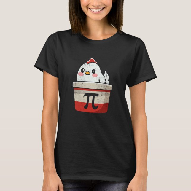 Camiseta Símbolo Pi da Torta de Frango  Professores de Mate (Frente)