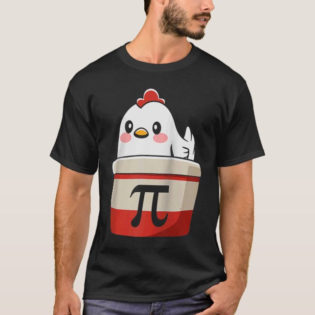 Camiseta Símbolo Pi do Pote de frango legal Matemática para (Frente)