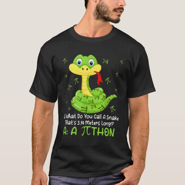 Camiseta Símbolo Pi do Python Pithon  Professor de Matemáti (Frente)