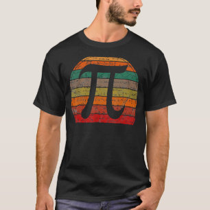 Camiseta Símbolo Pi Retroativo Equações Matemáticas Sunset