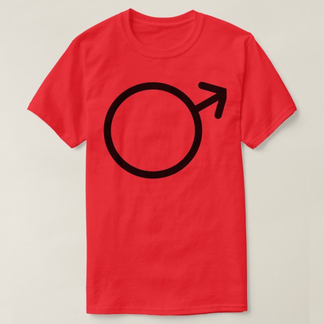 Camiseta Símbolo preto Planet Mars (Frente do Design)