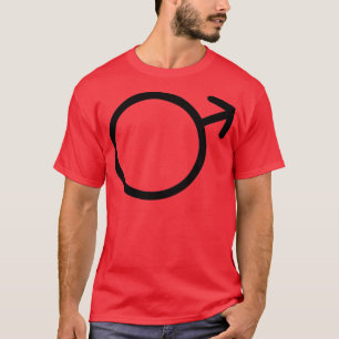 Camiseta Símbolo preto Planet Mars