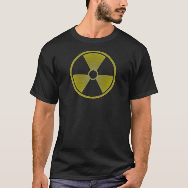 Camiseta símbolo radioativo afligido, desvanecido, versão 3 (Frente)