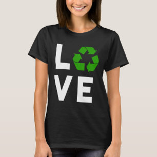 Camiseta Símbolo Reciclagem Engraçado Planeta Ambiental Eu