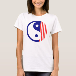 Camiseta Símbolo Red White e Blue Yin Yang