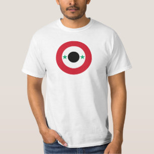 Camiseta Símbolo redondo de símbolo da bandeira do país da