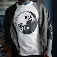 Símbolo Religioso do Caveira do Vampiro Yin Yang -