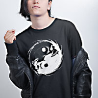 Símbolo Religioso do Caveira do Vampiro Yin Yang -