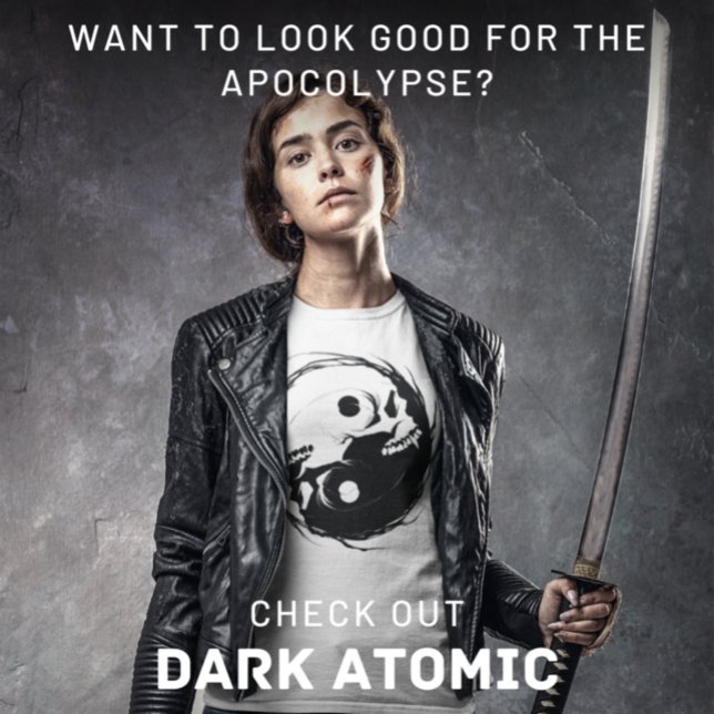 Camiseta Símbolo Religioso do Caveira do Vampiro Yin Yang - (Criador carregado)