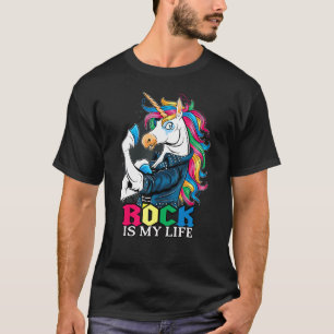 Camiseta Símbolo Retro Rock I Rock and Roll É Minha Vida I