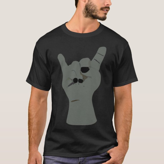 Camiseta Símbolo Rock On Hand Ogre (Frente)