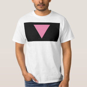 Camiseta Símbolo rosa brilhante do triângulo rosa do Slippe