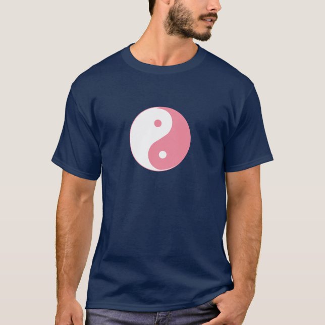 Camiseta Símbolo rosa Yin-Yang (Frente)