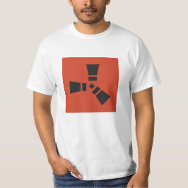 Camiseta Símbolo RUST preto em vermelho
