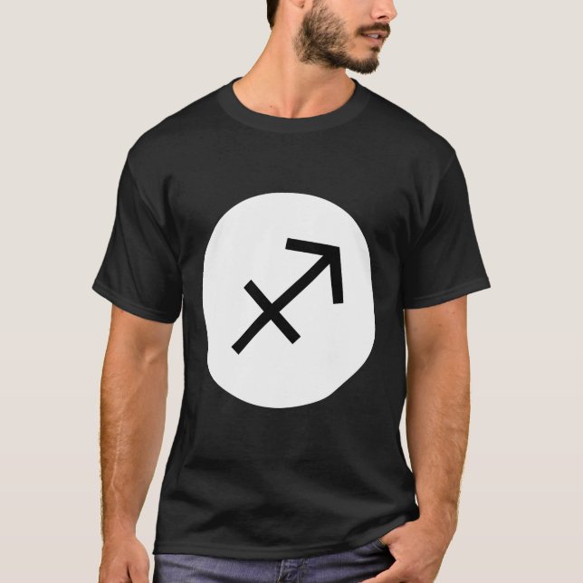 Camiseta Símbolo Sagitário - Tee Escuro (Frente)