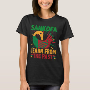 Camiseta Símbolo Sankofa e Adinkra Gana para a História Neg