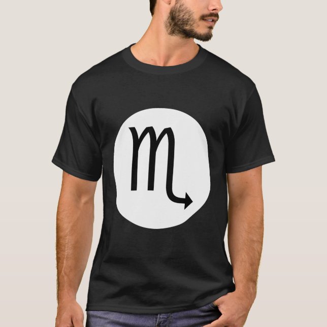 Camiseta Símbolo Scorpio - Tee Escuro (Frente)