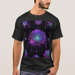 Camiseta Símbolo sem costura da Flor do ornamentado Lotus