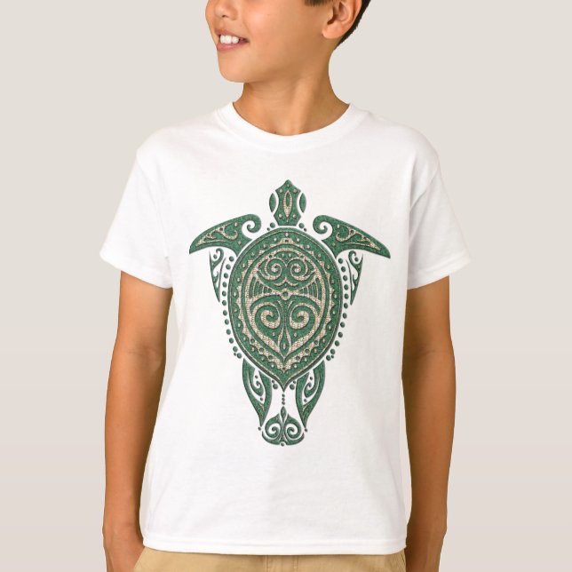 Camiseta Símbolo Shamani Sea Turtle + suas ideias (Frente)