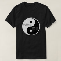Símbolo Taijitu Yin e Yang circular a preto