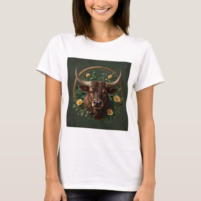 Camiseta Símbolo Taurus Zodiac | Indivíduos confiáveis (Frente)