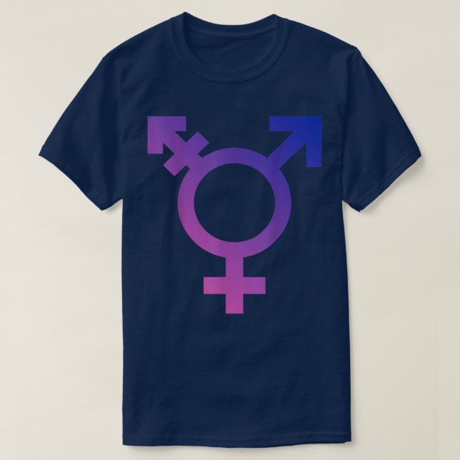 Camiseta Símbolo TransgêneroGenderqueer Gênero Feminismo Te (Frente do Design)