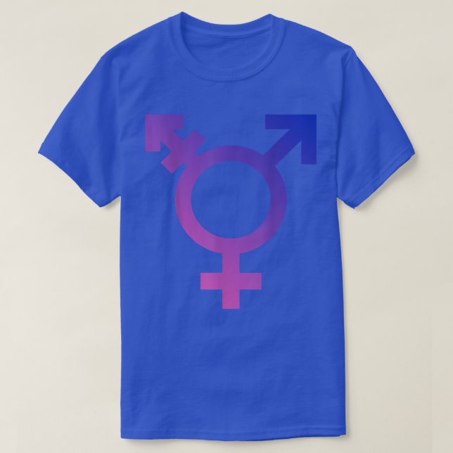 Camiseta Símbolo transgêneroGenderqueer Gênero Feminismo Te (Frente do Design)