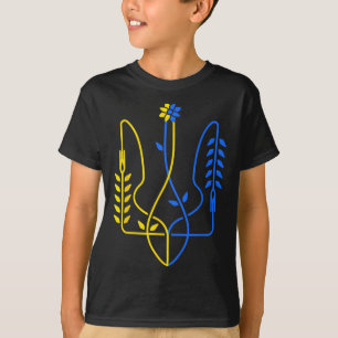 Camiseta Símbolo Tridente Dourado da Ucrânia Bandeira da Uc