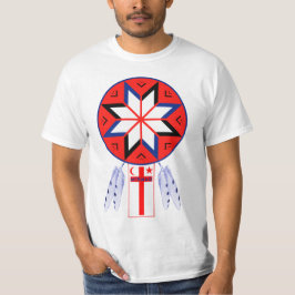 Camiseta Símbolo tripartido e bandeira do fórum de Mi'Kmaq