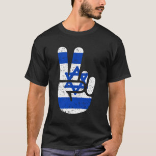 Camiseta Símbolo V Dedos - Sinalizador de Israel - Grande S