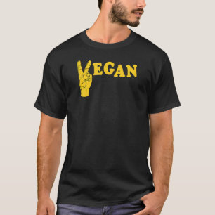 Camiseta Símbolo Vegan de Sinal de Paz - Mão do Advogado Ét