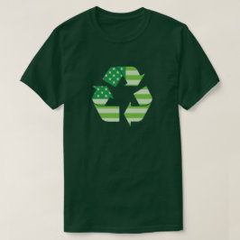Camiseta Símbolo verde do reciclagem dos EUA