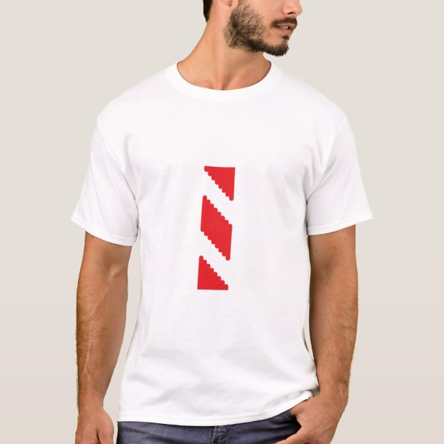 Camiseta Símbolo vermelho Zigzag T-Shirt (Frente)